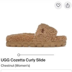 UGG Cozetta Curly Slide — Chestnut Shearling Mule
